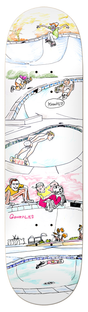 Krooked Skateboard Deck Gonz Skullride 8,75 Krooked Skateboard Deck Gonz Skullride 8,75