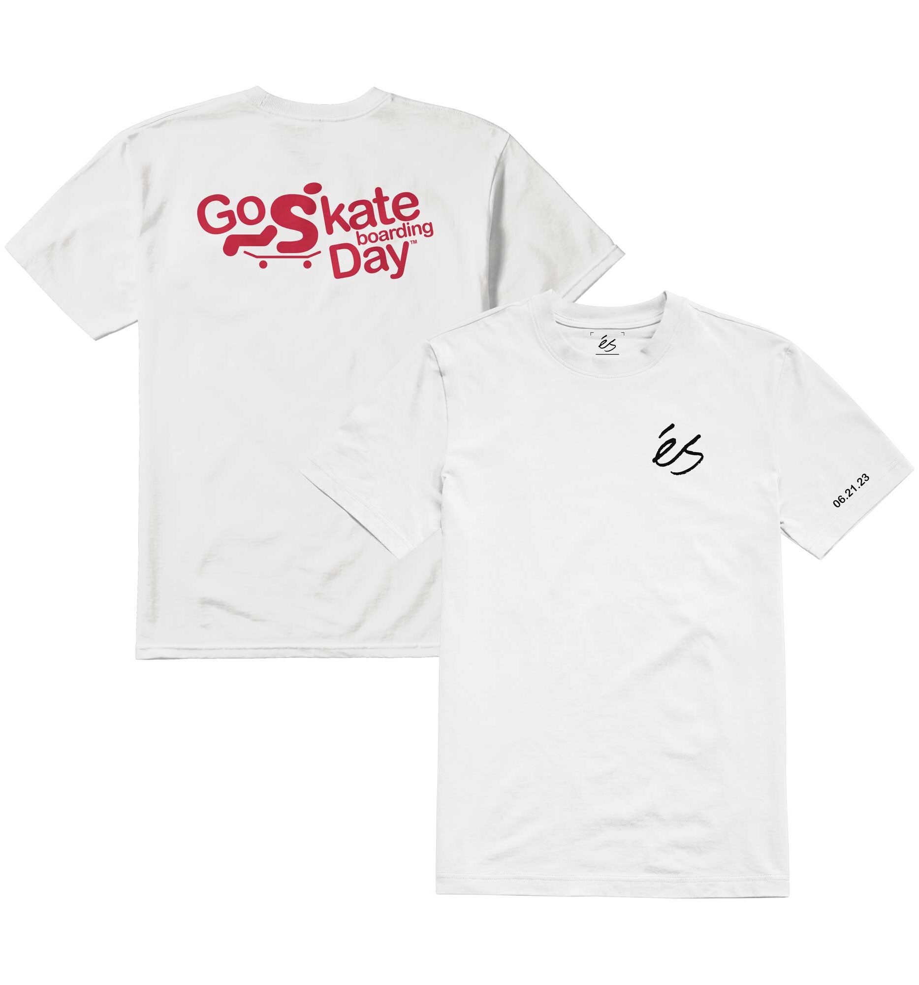 eS SKB T-Shirt GO SKATE, white S