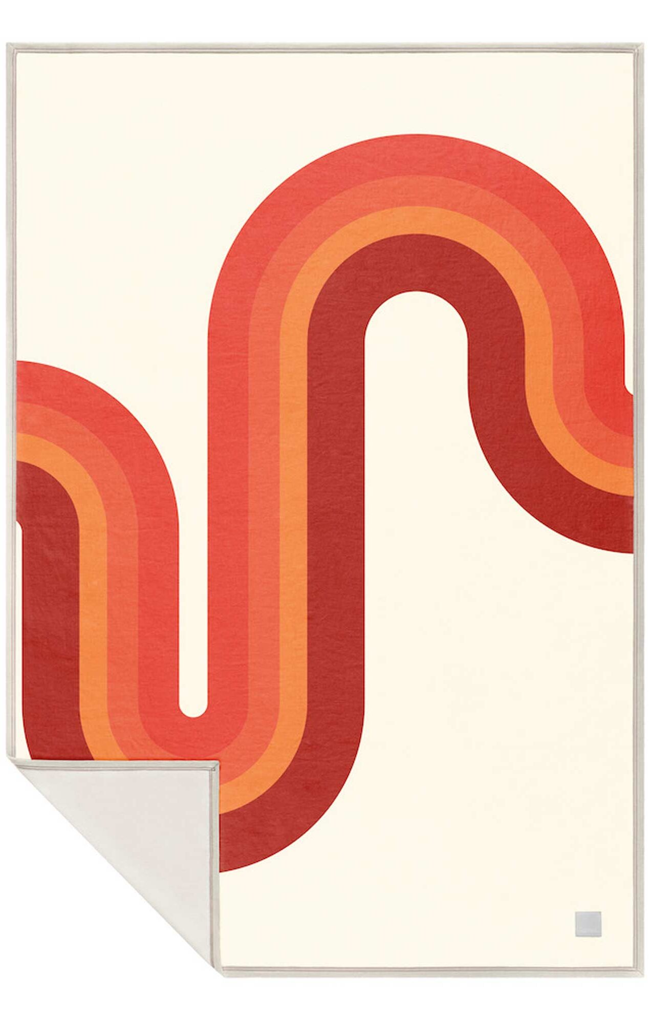 RUMPL Blanket COZYHEMP PRINTED / THROW, warm wave RUMPL Blanket COZYHEMP PRINTED / THROW, warm wave