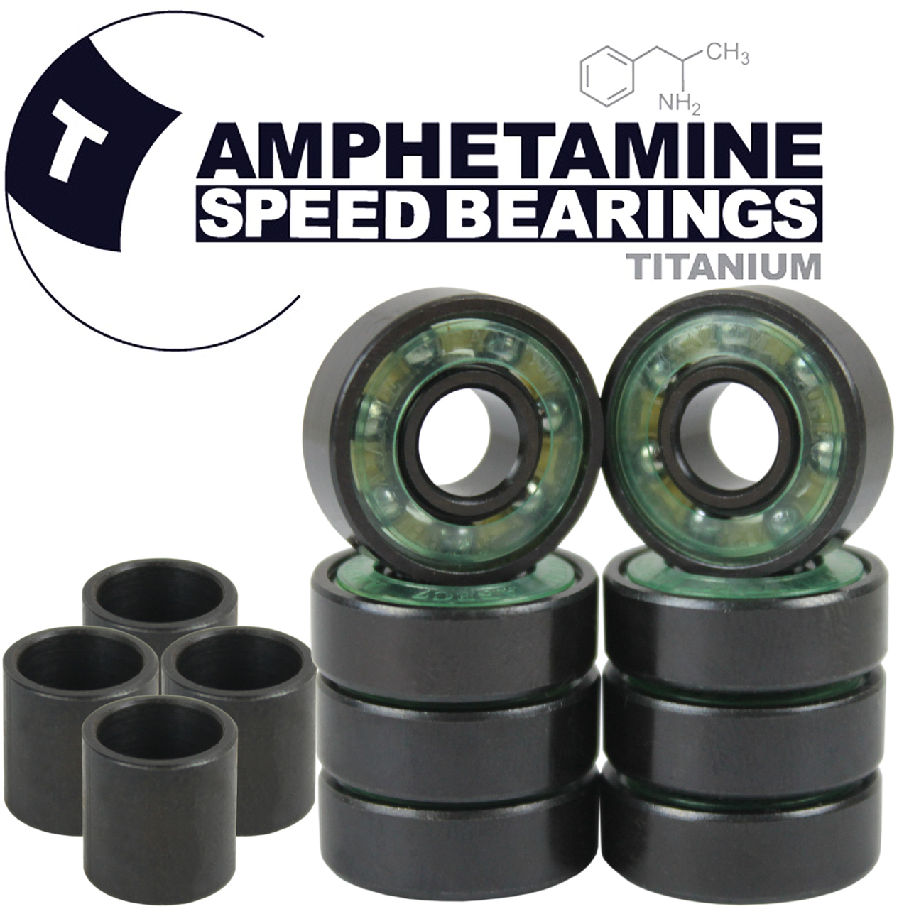 Amphetamine Bearings Skateboard Ball Bearings Titanium