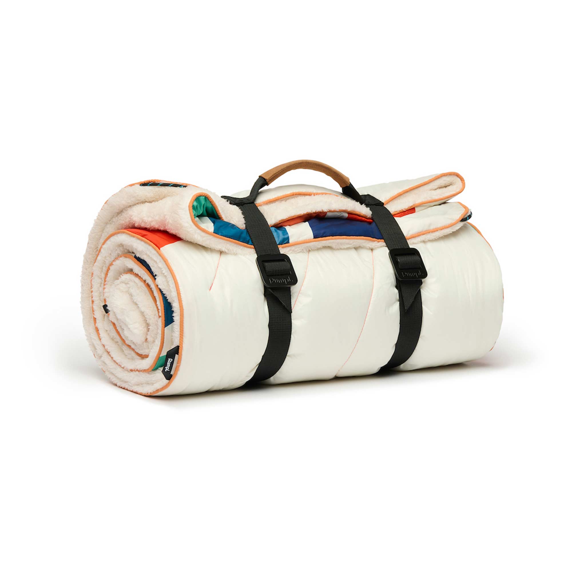 RUMPL Blanket SHERPA PUFFY PRINTED / 1 PERS, retro sunset