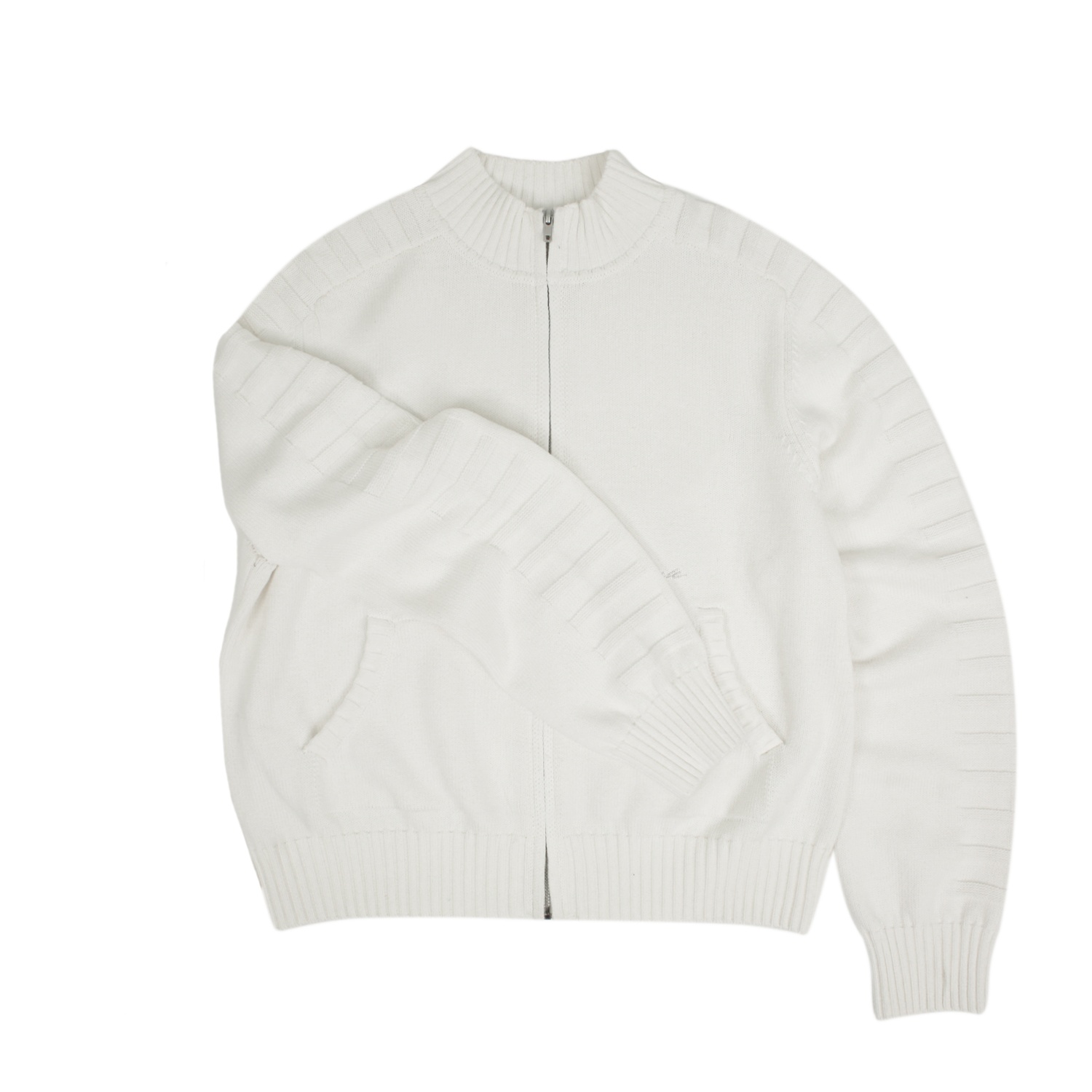 Yardsale Faldo Knitted Full-Zip - cream