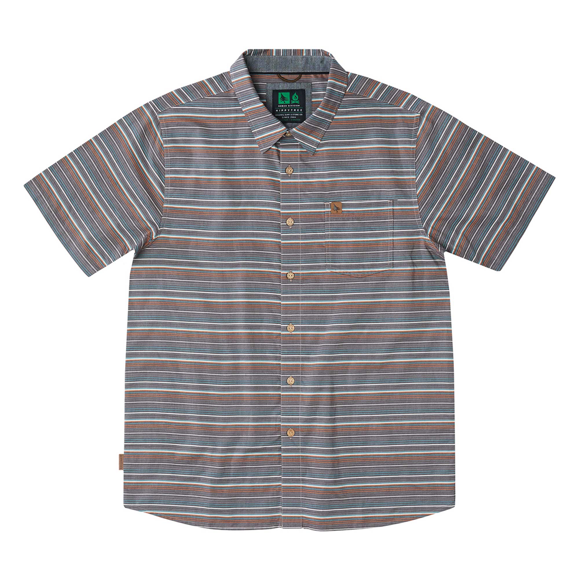 HIPPYTREE Shirt MONTAUK S/S WOVEN, brown L