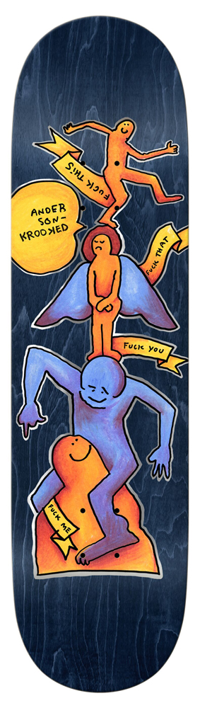 Krooked Skateboard Deck Anderson Stack 8,38