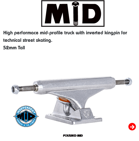 Independent Trucks Skateboard Achse Polished Mid 159