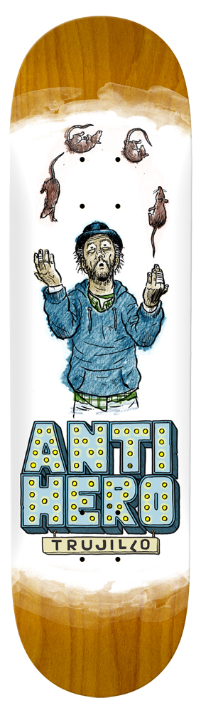 Anti Hero Skateboard Deck Trujillo Street Performers 8,38