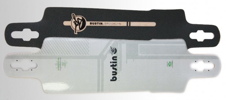 Bustin Sportster Fiber Longboard Deck White 39.25 x 10