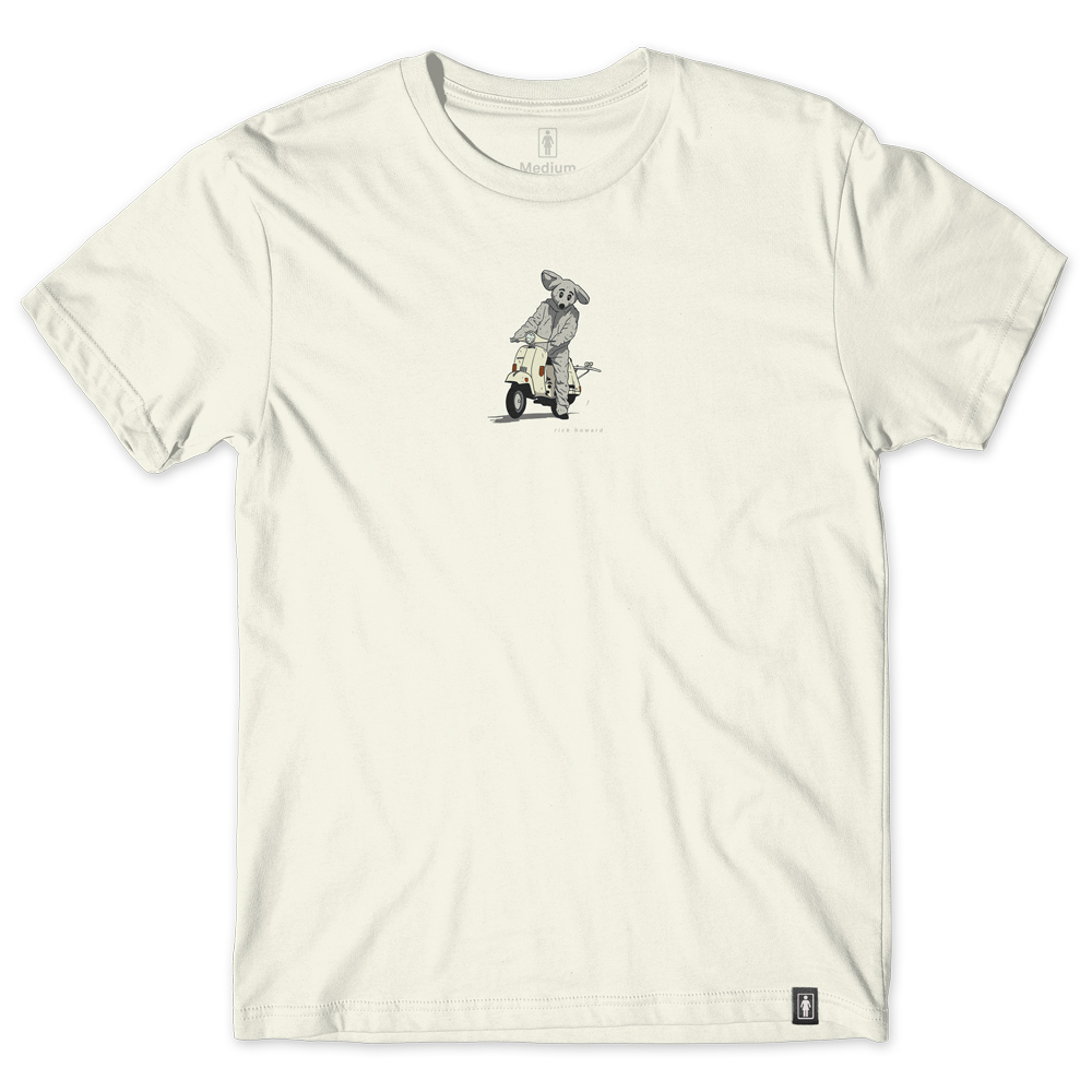12450006-1 T-Shirt Girl Mouse Scooter Cream XXL