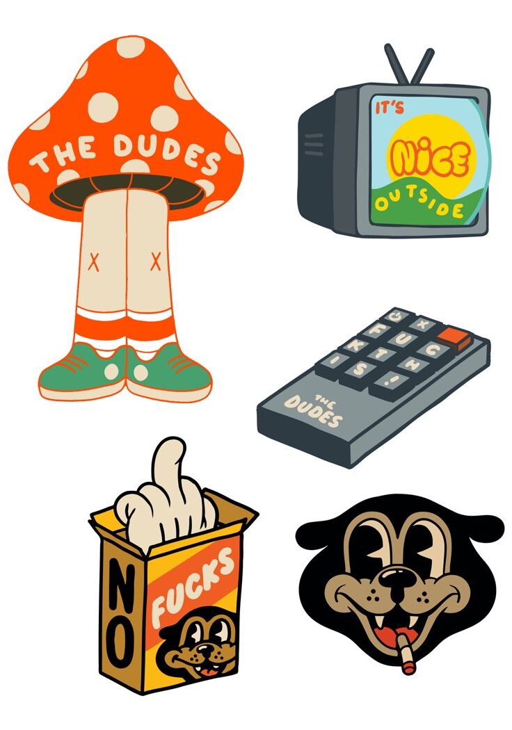 The Dudes Stickerset 5 Sticker Set - multicolor The Dudes Stickerset 5 Sticker Set - multicolor