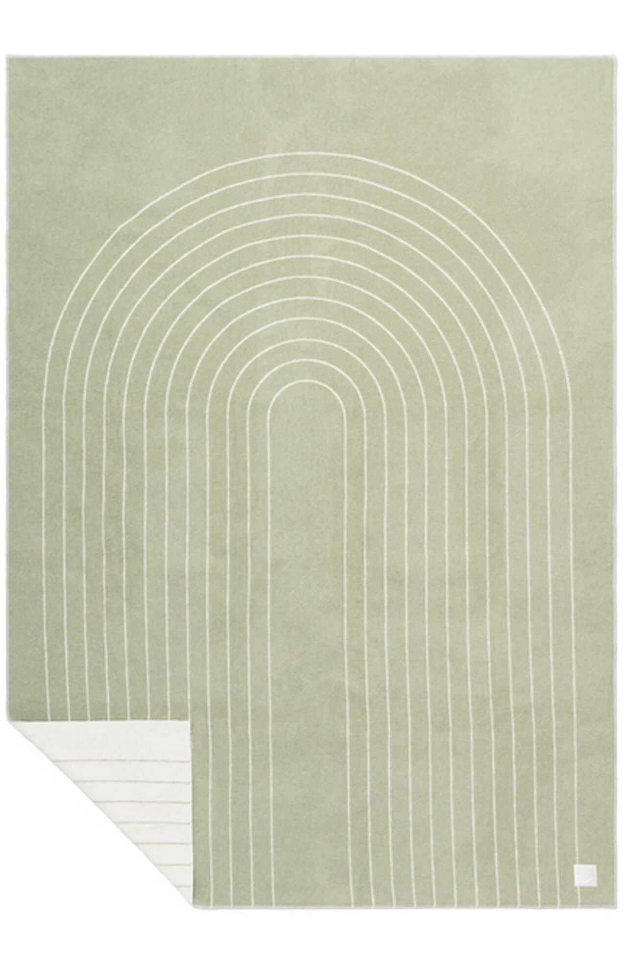 RUMPL Blanket JACQUARD MERINO SOFTWOOL / THROW, sage - arches RUMPL Blanket JACQUARD MERINO SOFTWOOL / THROW, sage - arches