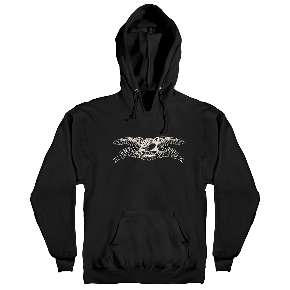 Kapuzenpulli Anti Hero Basic Eagle - Farbe: black/natural - Größe: M