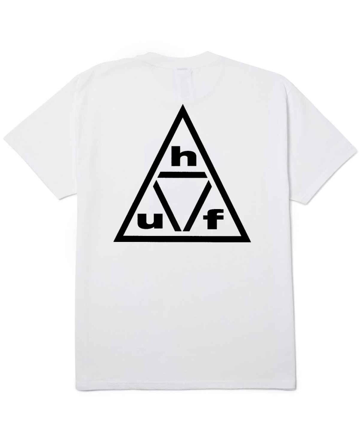 ts02759-whblk-1 HUF Triple Triangle T-Shirt - white/black XXL