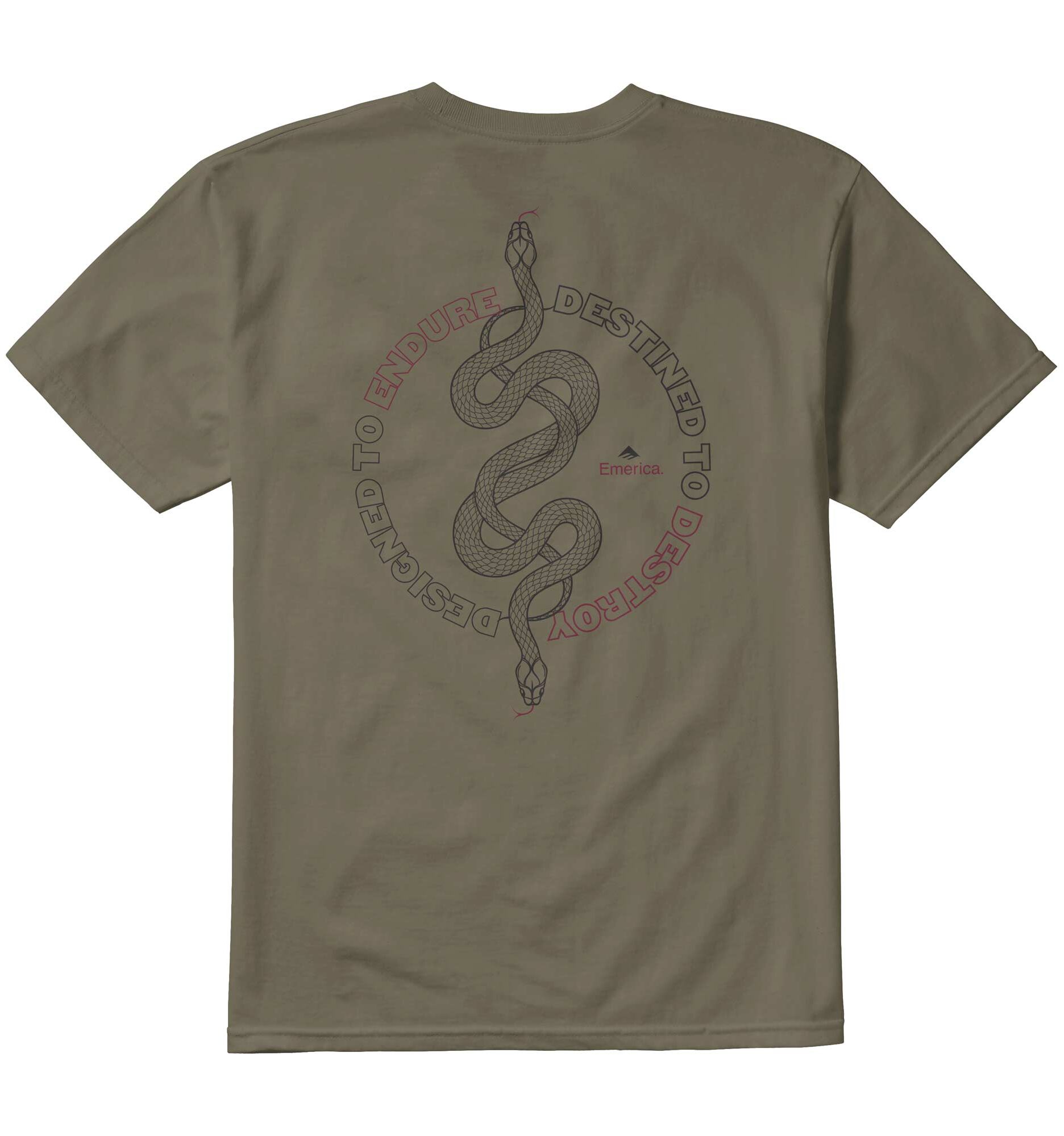 EMERICA T-Shirt ENDURE DESTROY S/S military EMERICA T-Shirt ENDURE DESTROY S/S, military L