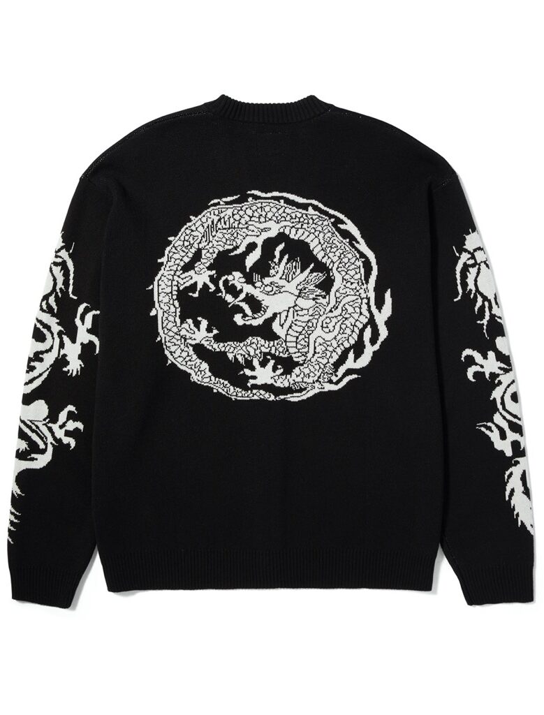 HUF Twin Dragon Cardigan - black M HUF Twin Dragon Cardigan - black XXL