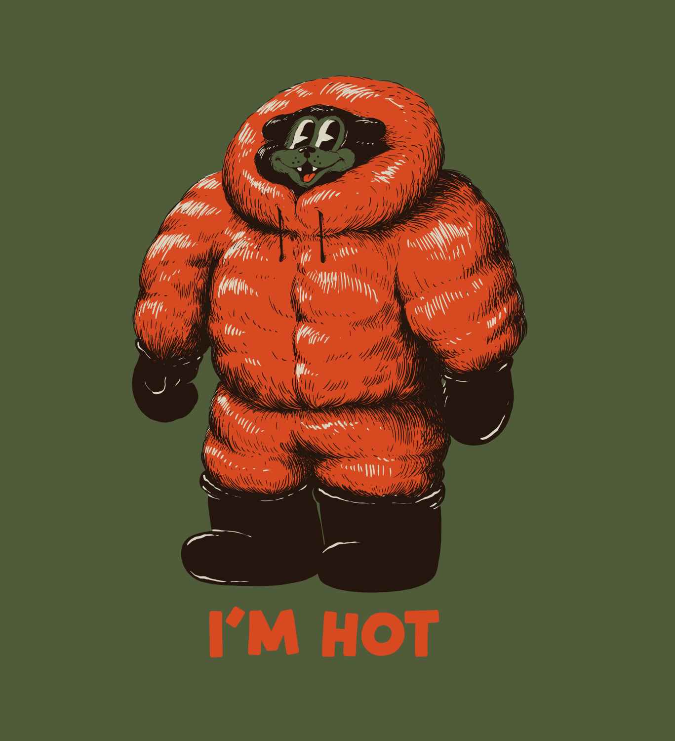 The Dudes Im Hot Classic Hoody - British khaki XXXL