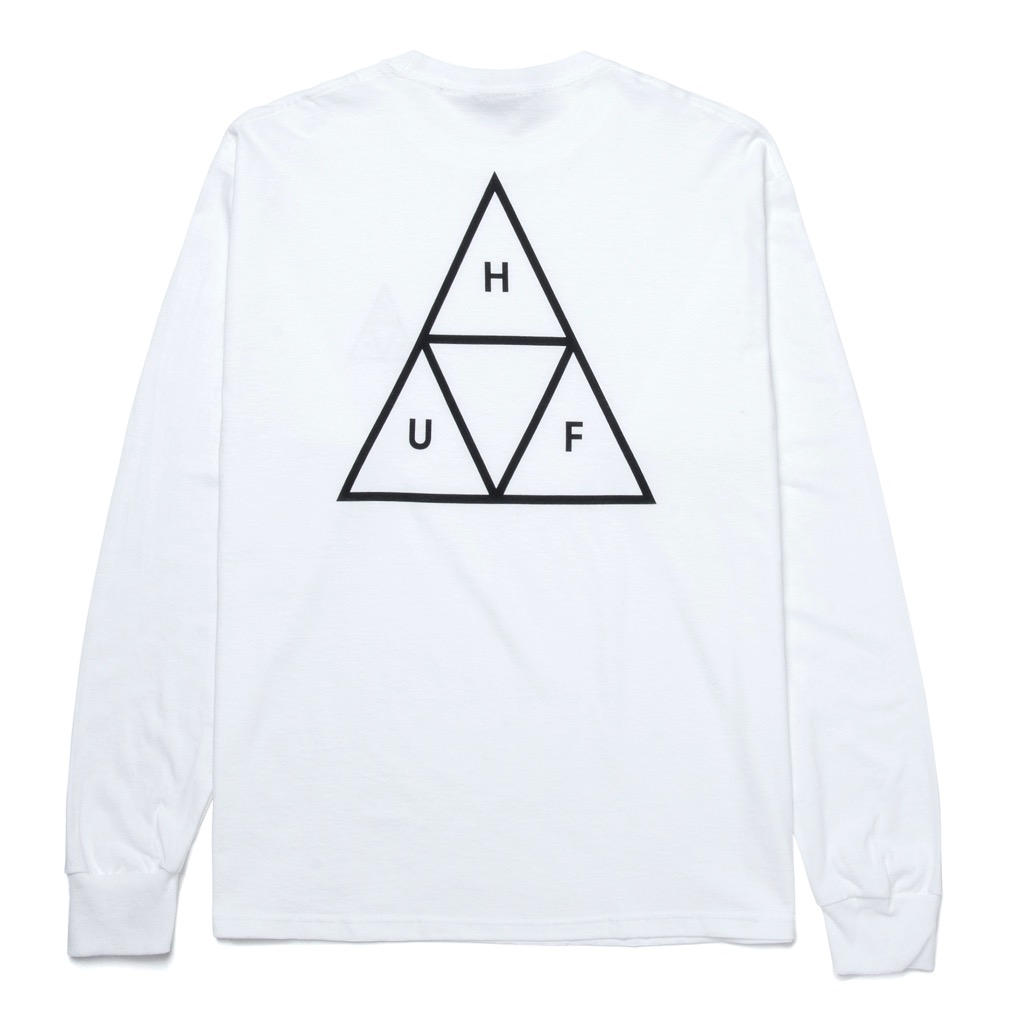 HUF Essentials Triple Triangle Longsleeve - white XXL