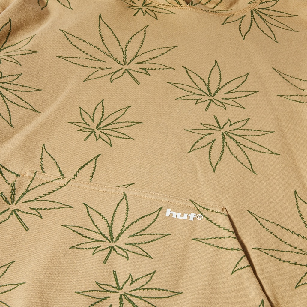 HUF Plantlife Fleece Hoodie - oatmeal XXL