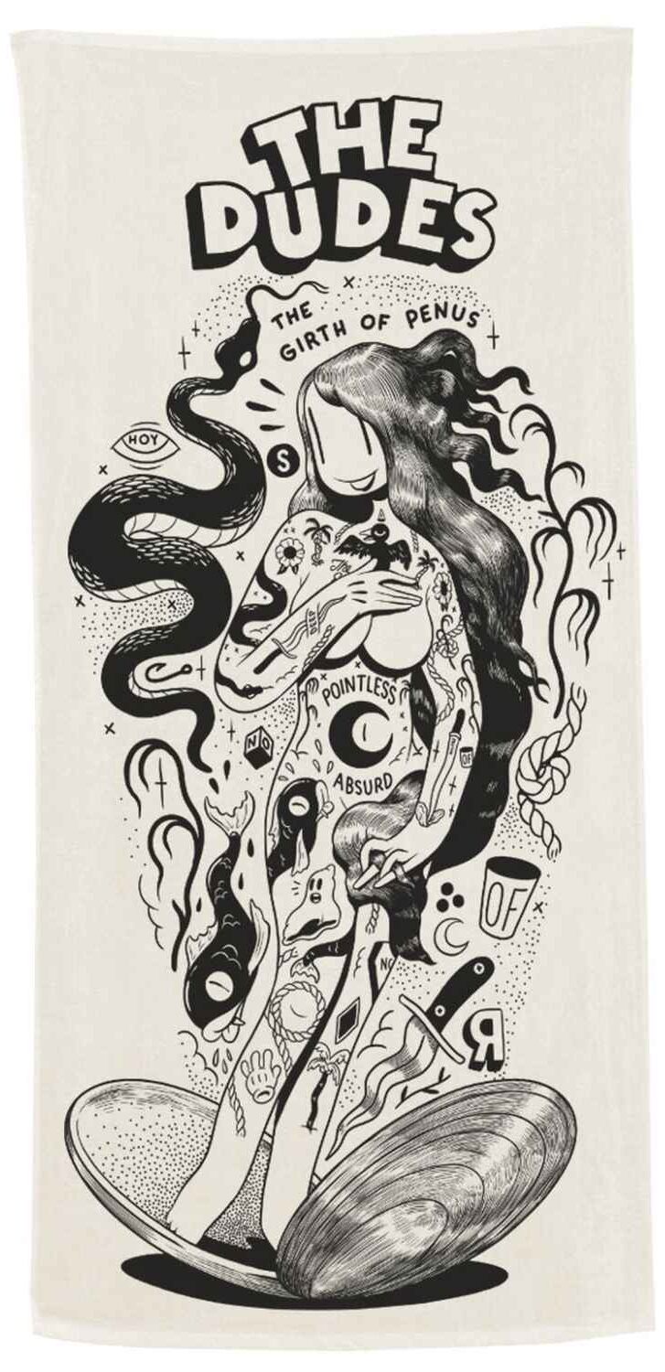 The Dudes Girth of Penus Beach Towel - white The Dudes Girth of Penus Beach Towel - white