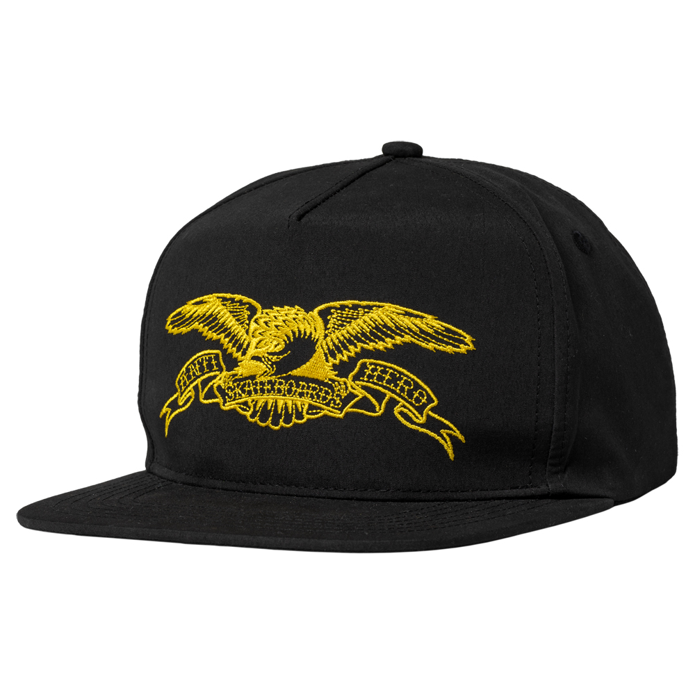 Cap Anti Hero Basic Eagle Snapback Charcoal/Gold