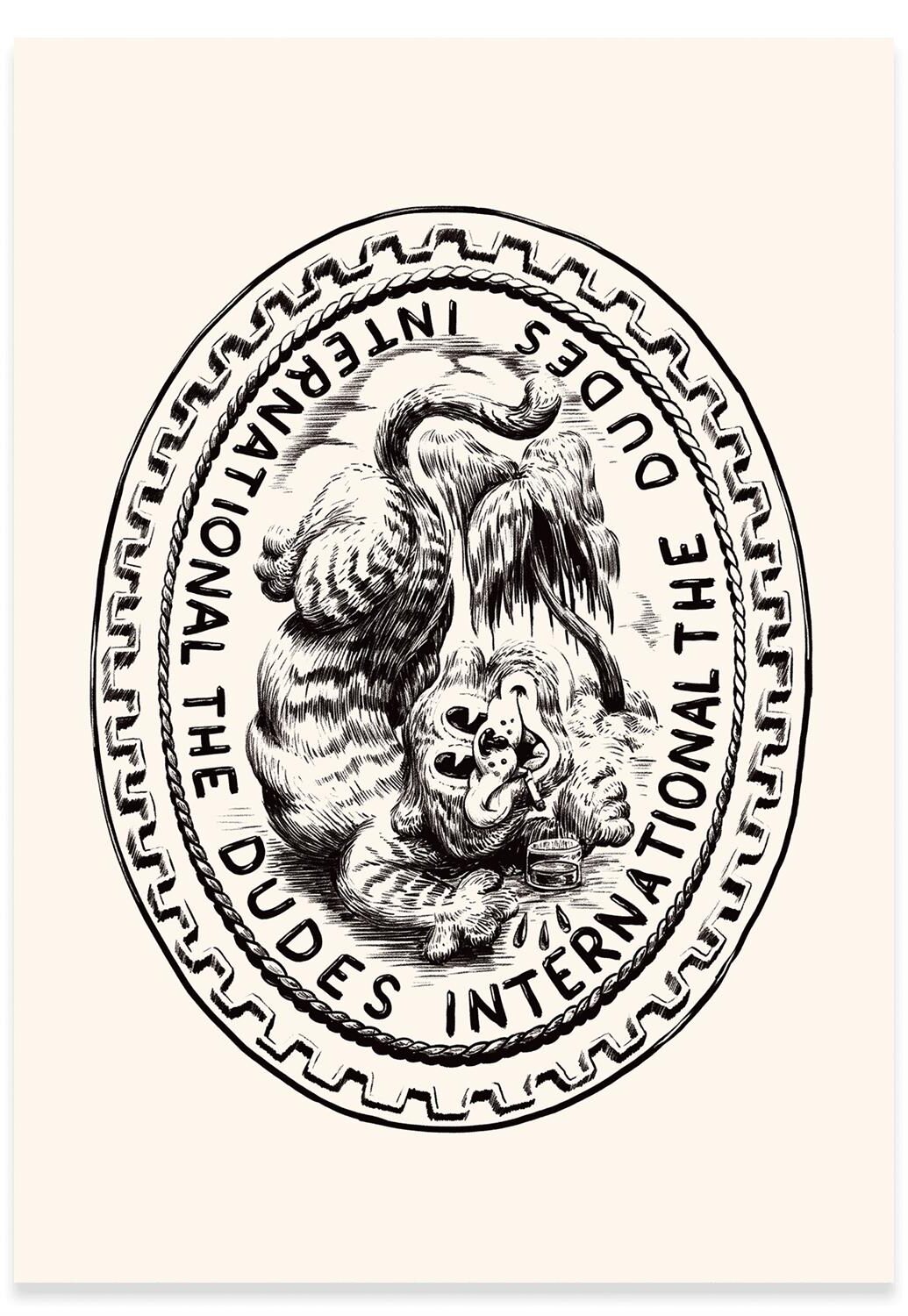 The Dudes Dudes International Unlimited Print - white The Dudes Dudes International Unlimited Print - white