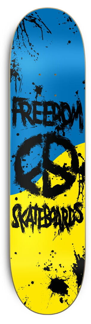 Freedom Peace Paint Ukraine Skateboard Deck Freedom Peace Paint Ukraine Skateboard Deck