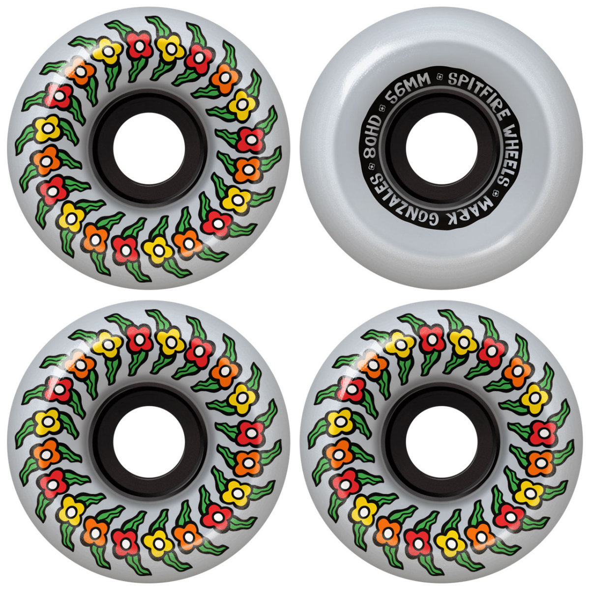 Spitfire Skateboard Rollen F4 Gonz Flower Conical Full 80A 56mm