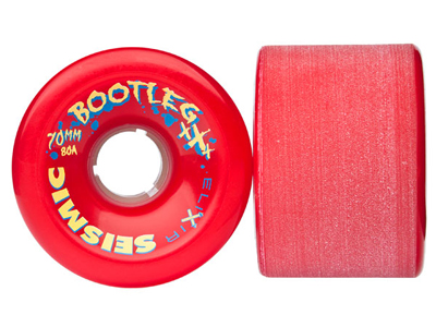 Seismic Bootleg Longboard Wheels 70mm 80A Opaque Red