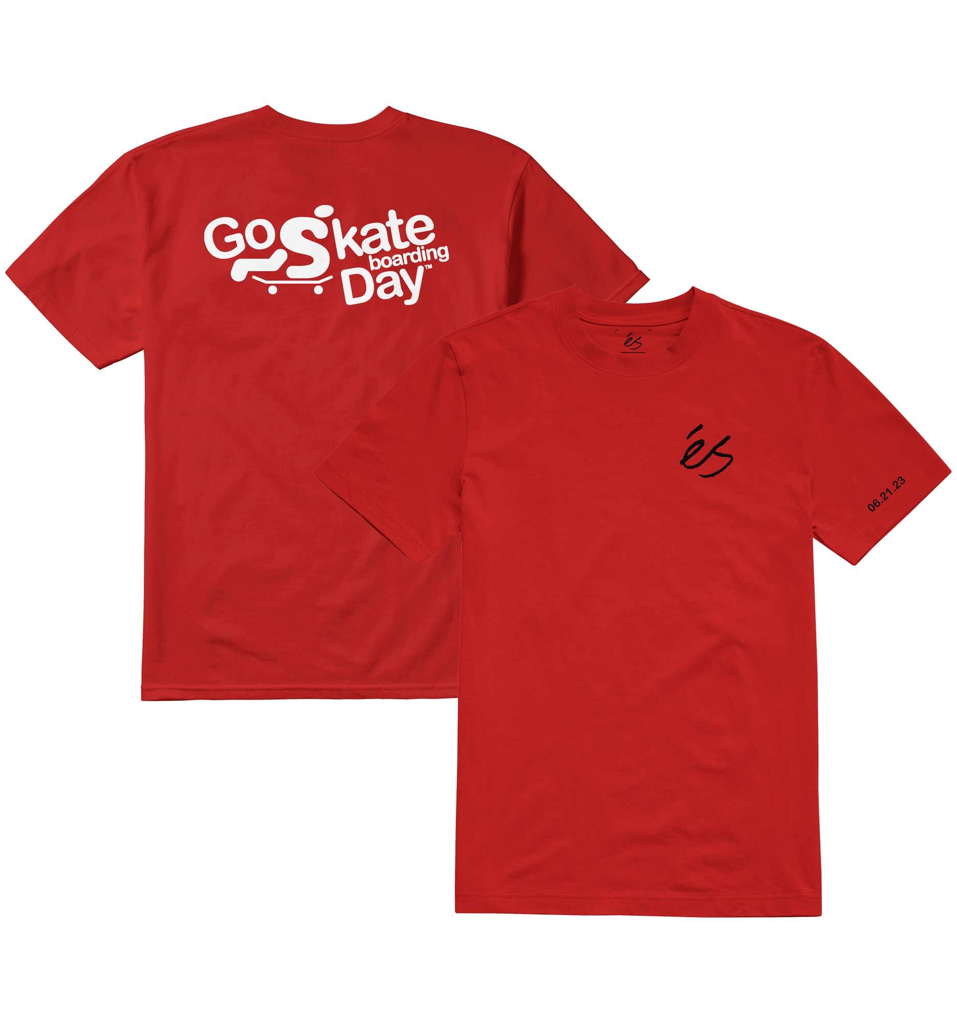 eS SKB T-Shirt GO SKATE, red XXL