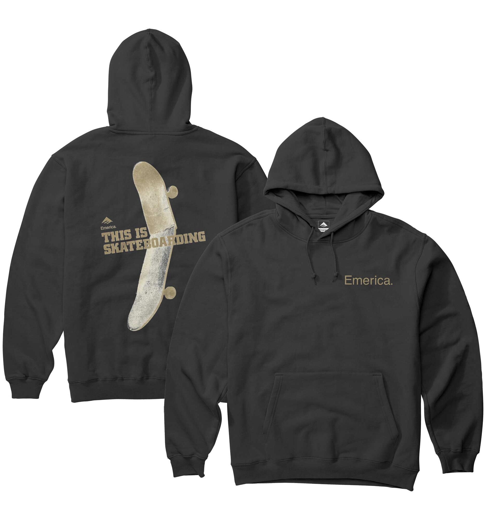 EMERICA Sweat THIS IS SKATEBOARDING HOODIE, black XL