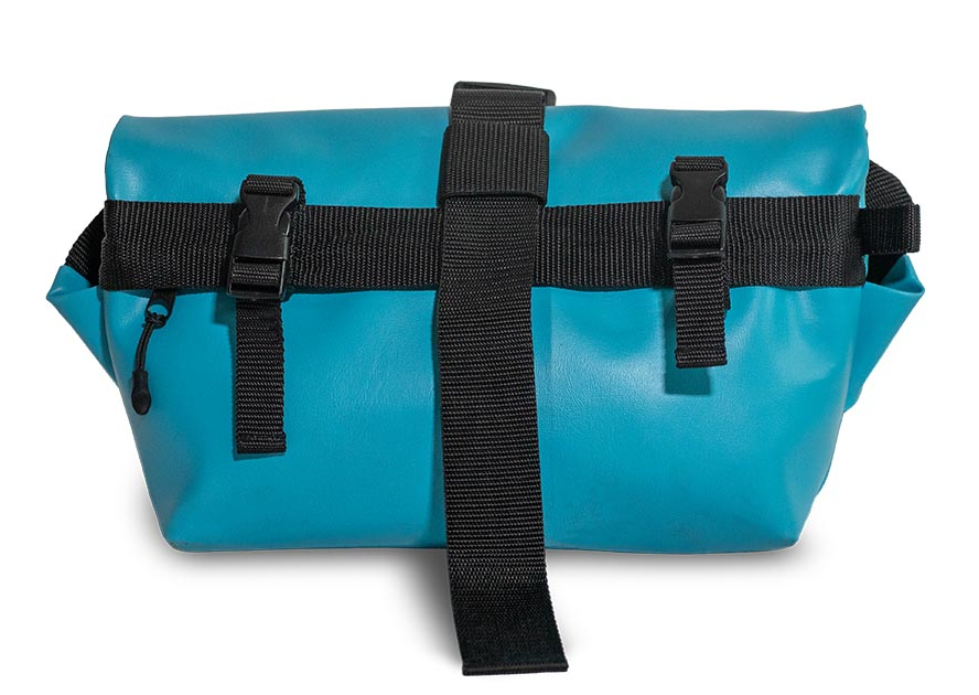 Brettretter Handlebar Bag Kunstleder hellblau