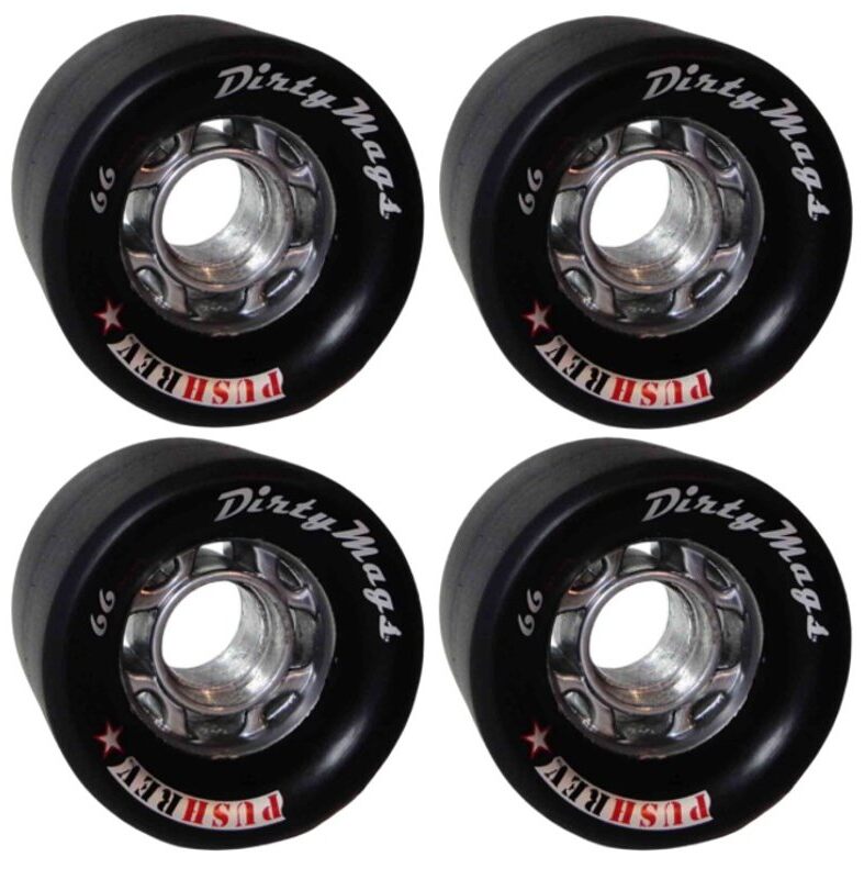 PUSHREV Dirty Mags Longboard Wheels 66mm 80A Black