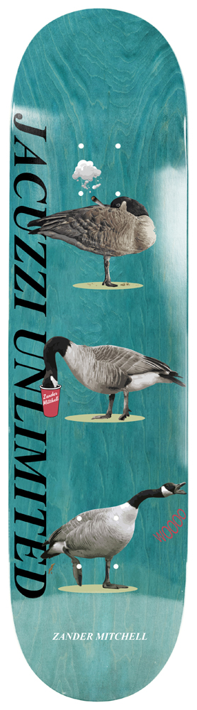 Jacuzzi Skateboard Deck Mitchell Geese 8,25