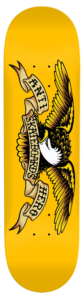 Anti Hero Skateboard Deck DBX Eagle Yellow 8,25 Anti Hero Skateboard Deck DBX Eagle Yellow 8,25