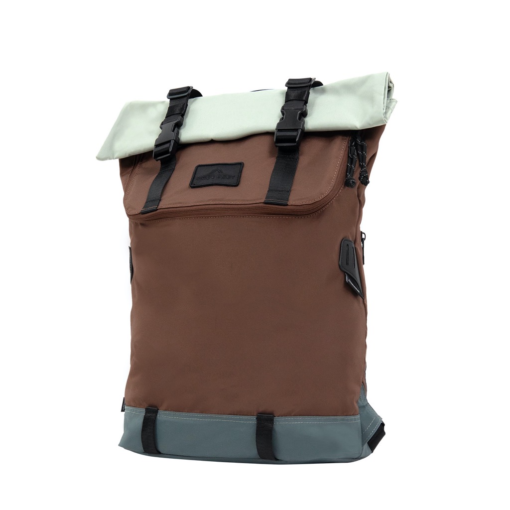 Doughnut Christopher Go Wild Series Rolltop Rucksack - grey x brown