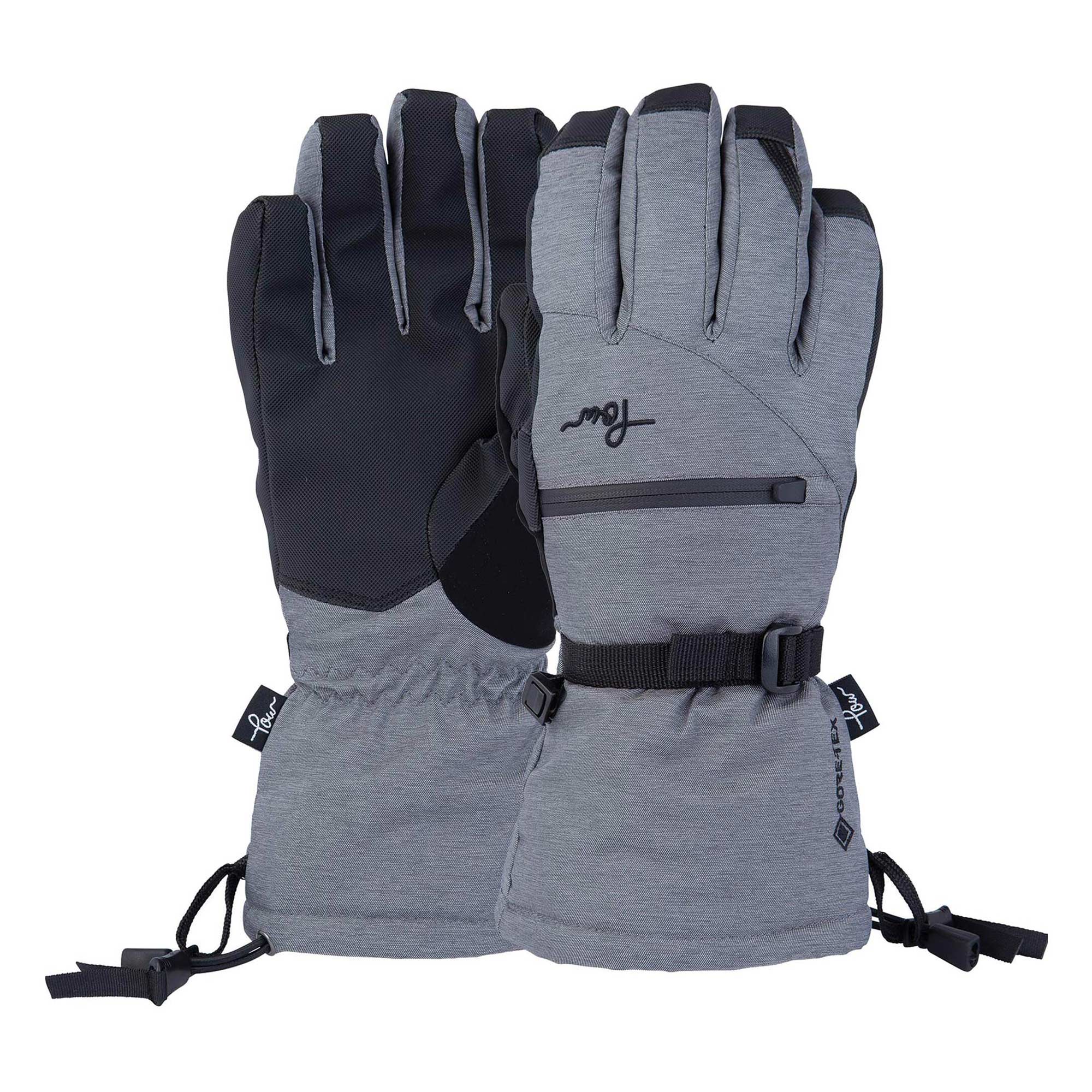 POW Glove WOMEN CASCADIA GTX LONG GLOVE LOFTED FIT, grey L (7,5)