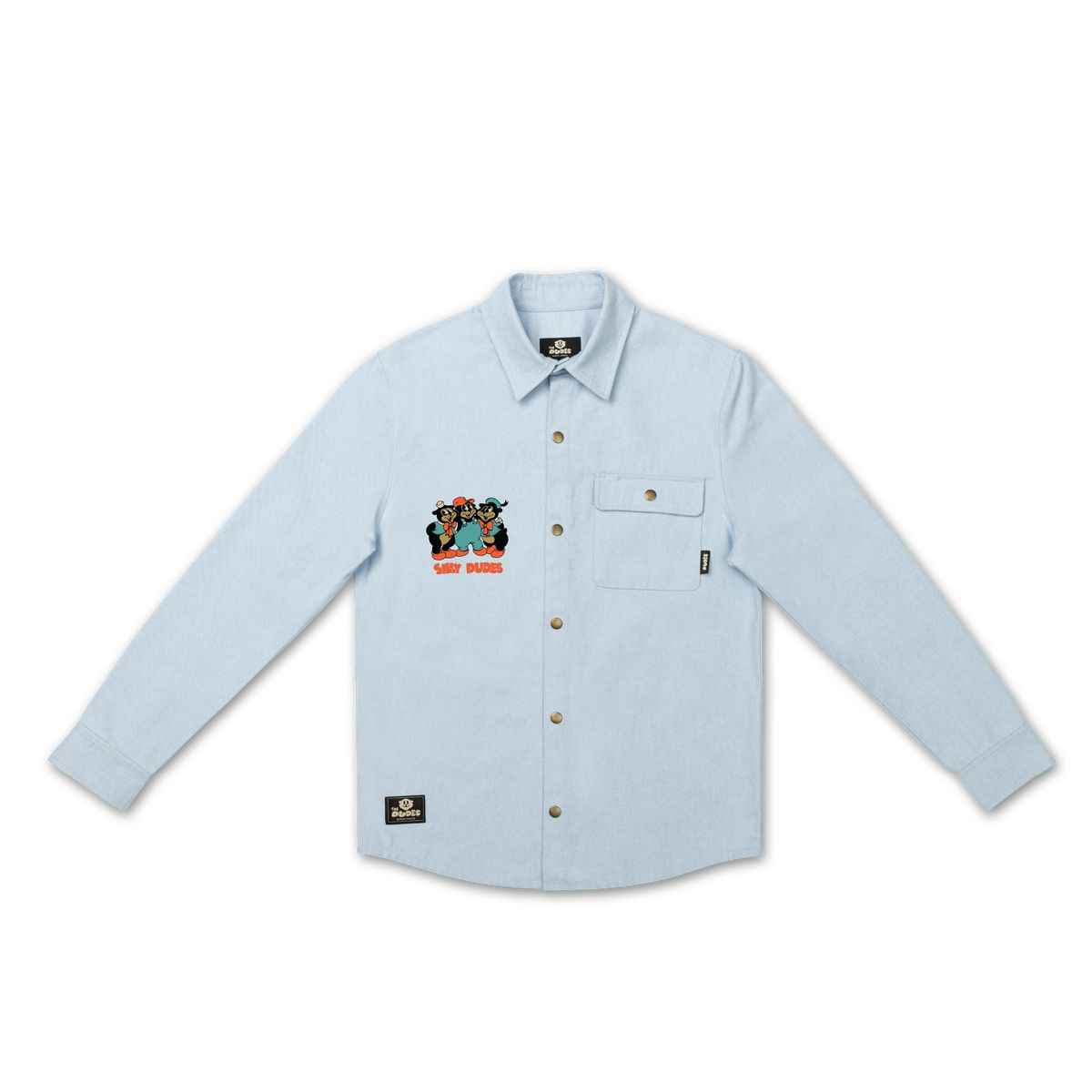 The Dudes Silly Dudes Overshirt Chuck Denim Premium - light blue denim XXXL