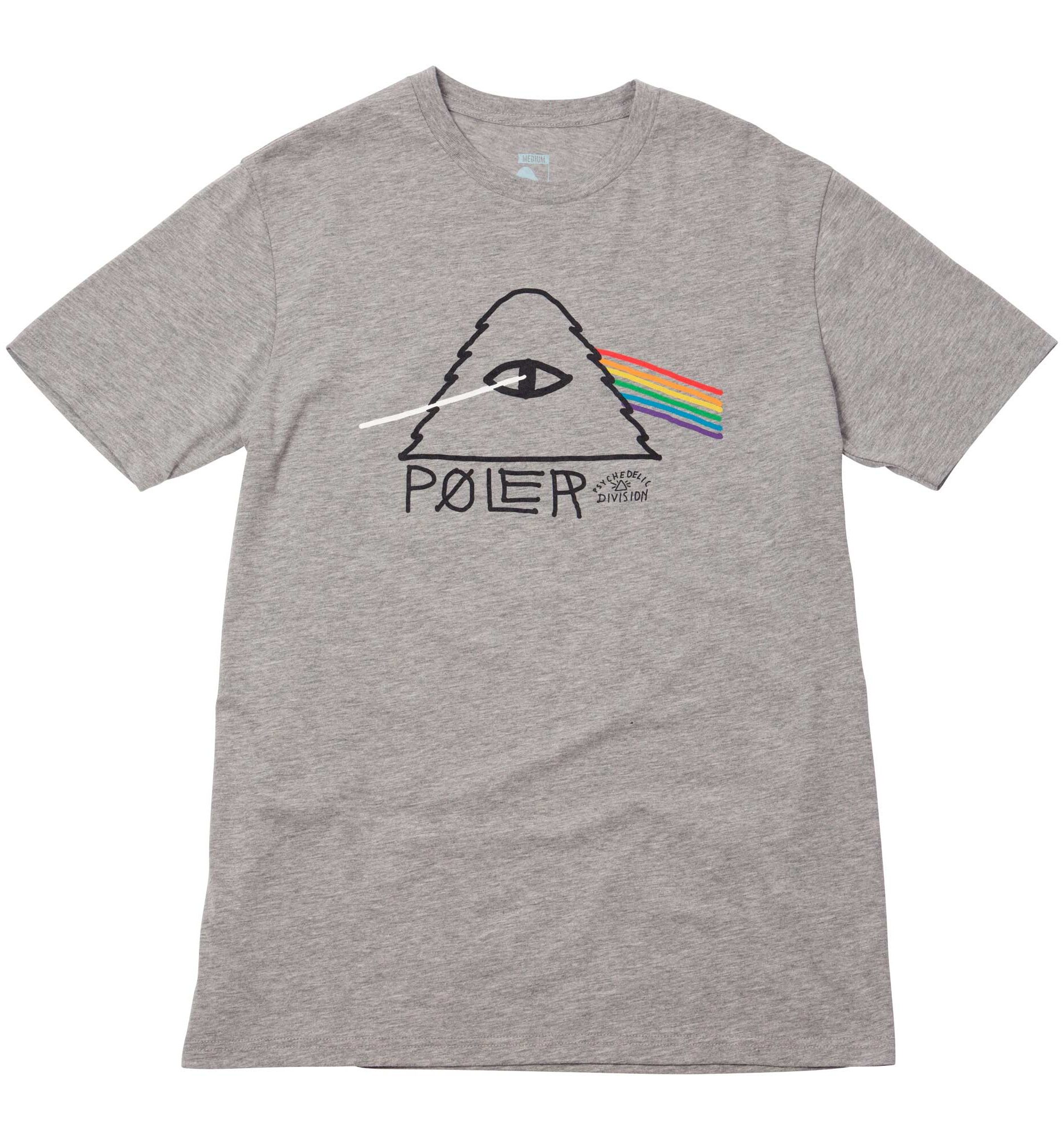 POLER T-Shirt PSYCHEDELIC, heather grey S