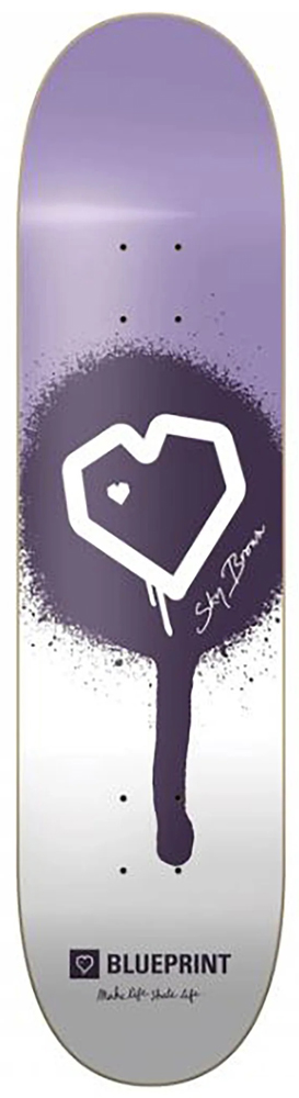 Blueprint Skateboard Deck Brown-x-MLSL Collabo Purple/White 8,00