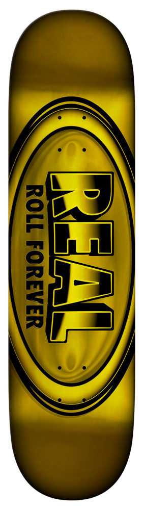 Real Skateboard Deck Team DBX Oval Yellow 8,38