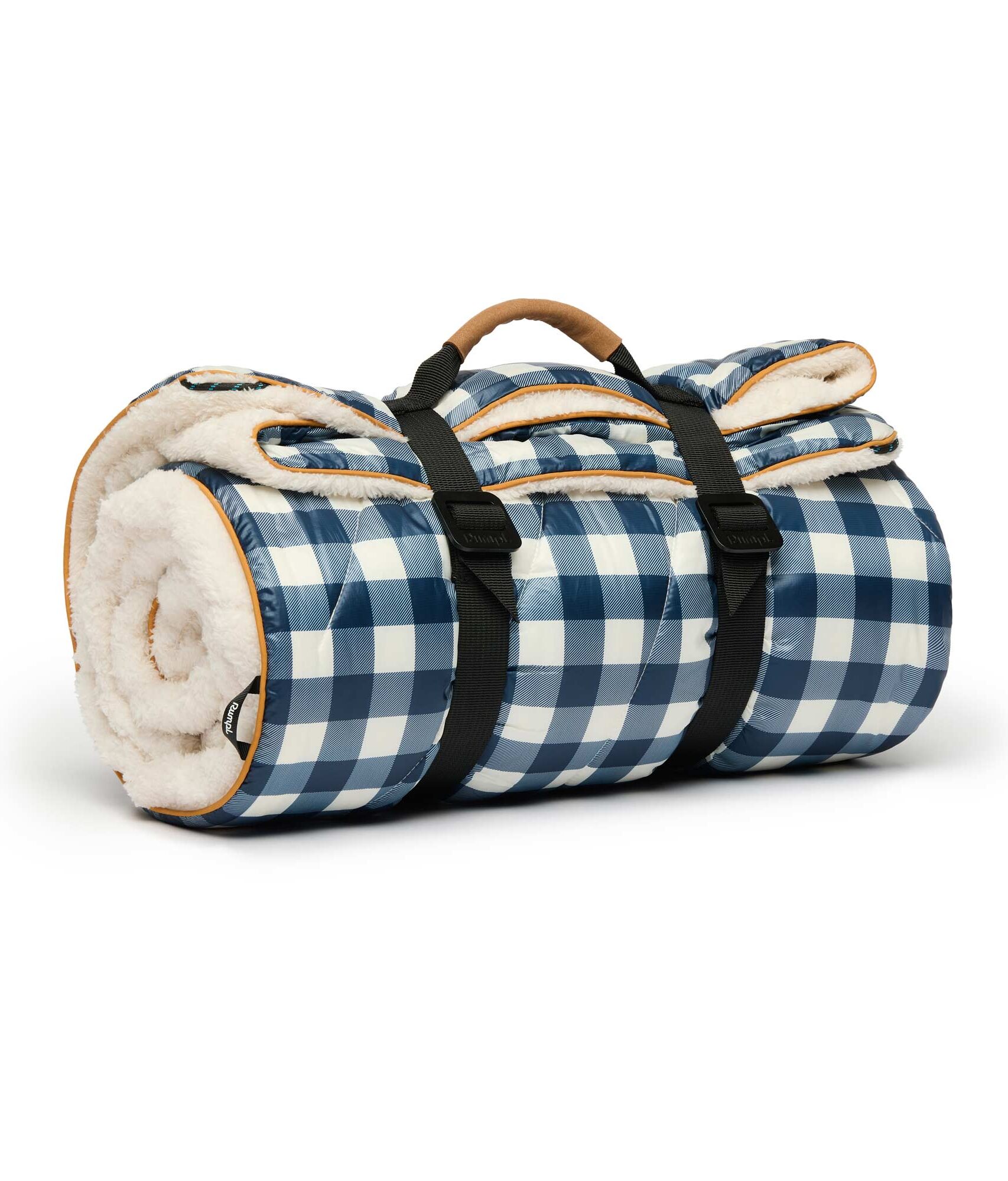 RUMPL Blanket SHERPA PUFFY PRINTED / 1 PERS, navy gingham RUMPL Blanket SHERPA PUFFY PRINTED / 1 PERS, navy gingham
