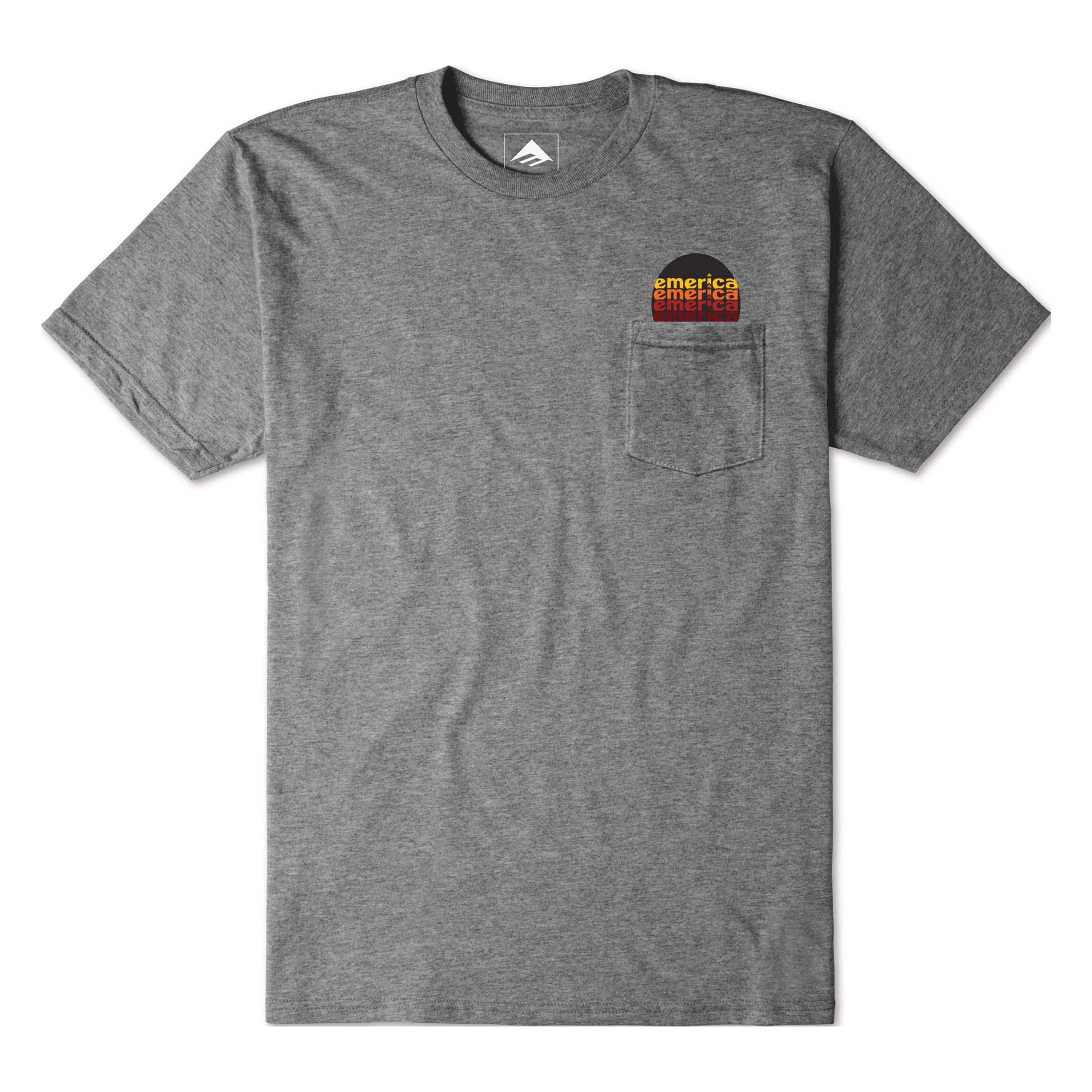 EMERICA T-Shirt HIGH NOON POCKET grey/heather