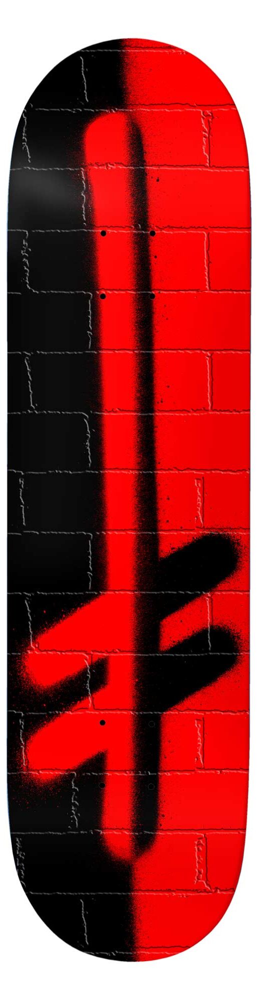 DEATHWISH Deck OG LOGO SPLIT BRICKS 8.0, black/red 8.0 DEATHWISH Deck OG LOGO SPLIT BRICKS 8.0, black/red 8.0