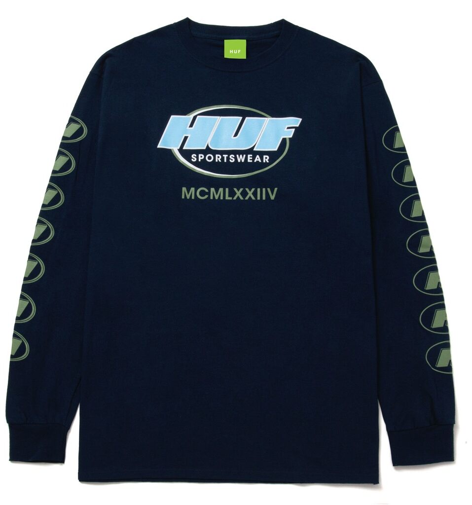 HUF Warm Up Longsleeve - navy L HUF Warm Up Longsleeve - navy L