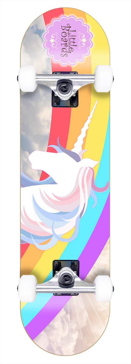 Little Boards Unicorn Kids Komplettboard 7.0 Little Boards "Einhorn" Kinder-Skateboard 6.5