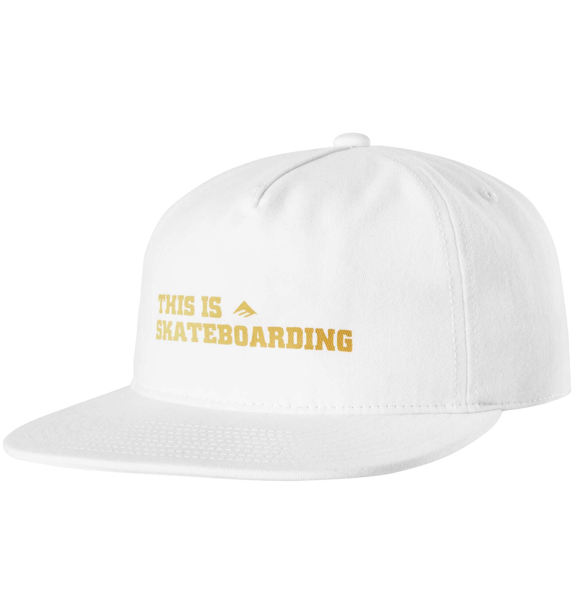 EMERICA Cap THIS IS SKATEBOARDING SNAPBACK, white