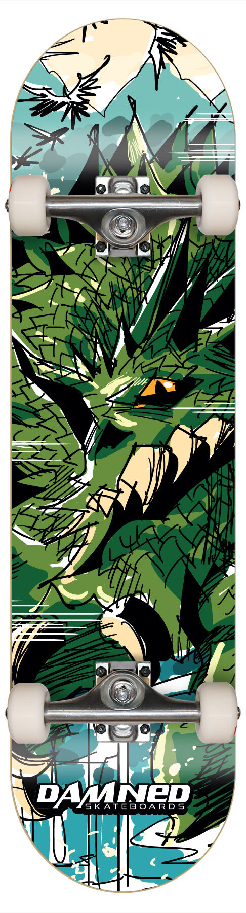 Damned Draco Ventum Kinder-Skateboard 7.3
