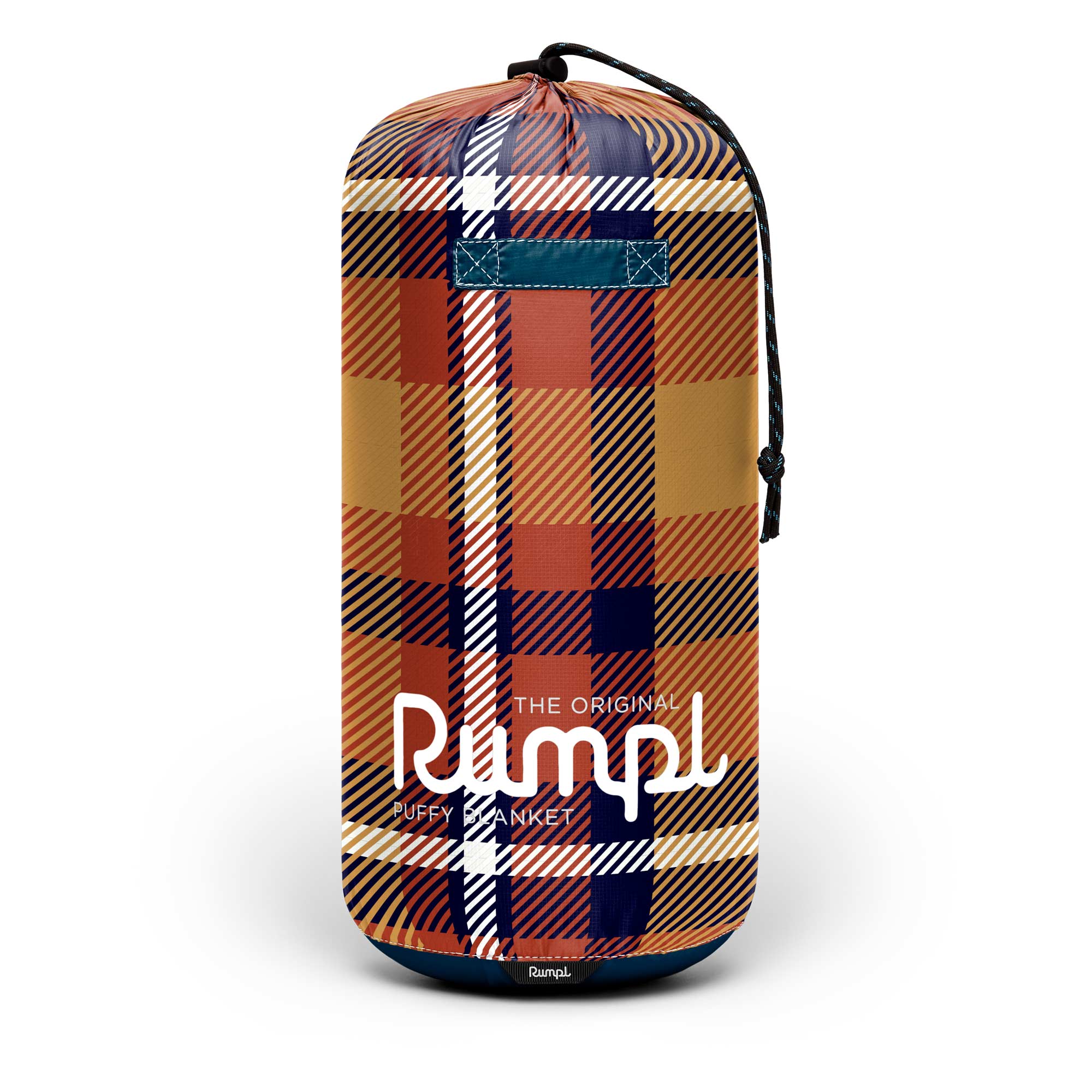 RUMPL Blanket SHERPA PUFFY PRINTED FLEECE / THROW, autumn plaid