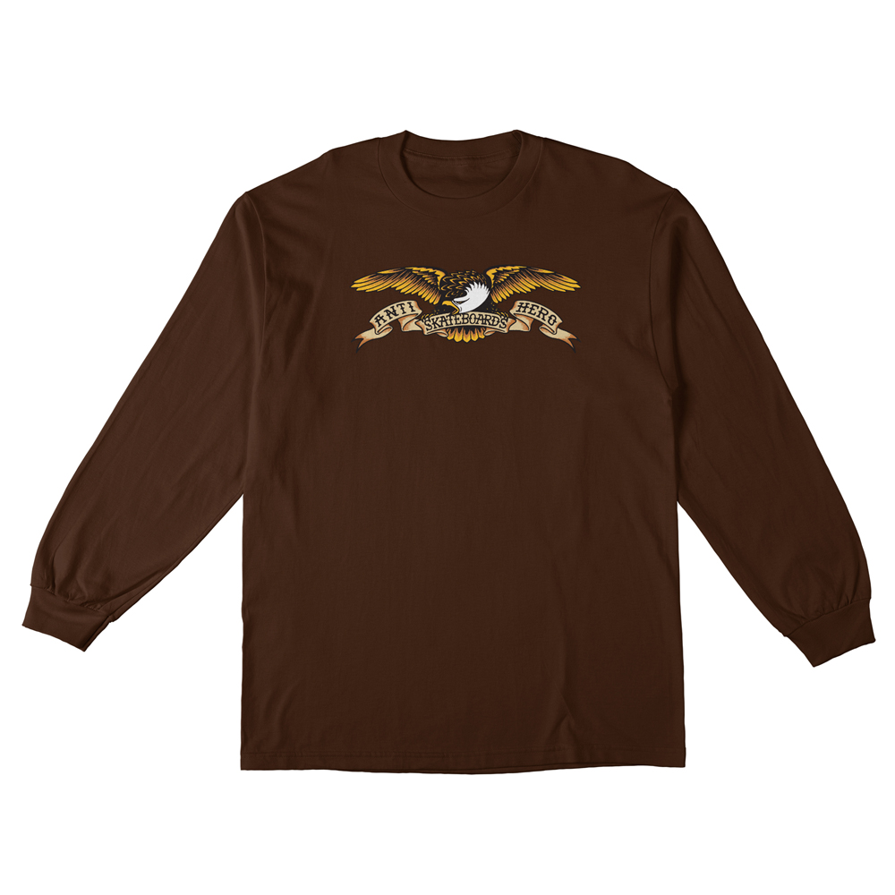Langarm T-Shirt Anti Hero Eagle Dark Chocolate XXL