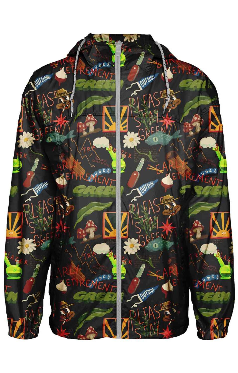 The Dudes Treasure Trail Black Windbreaker - Multicolor The Dudes Treasure Trail Black Windbreaker - Multicolor XXXL