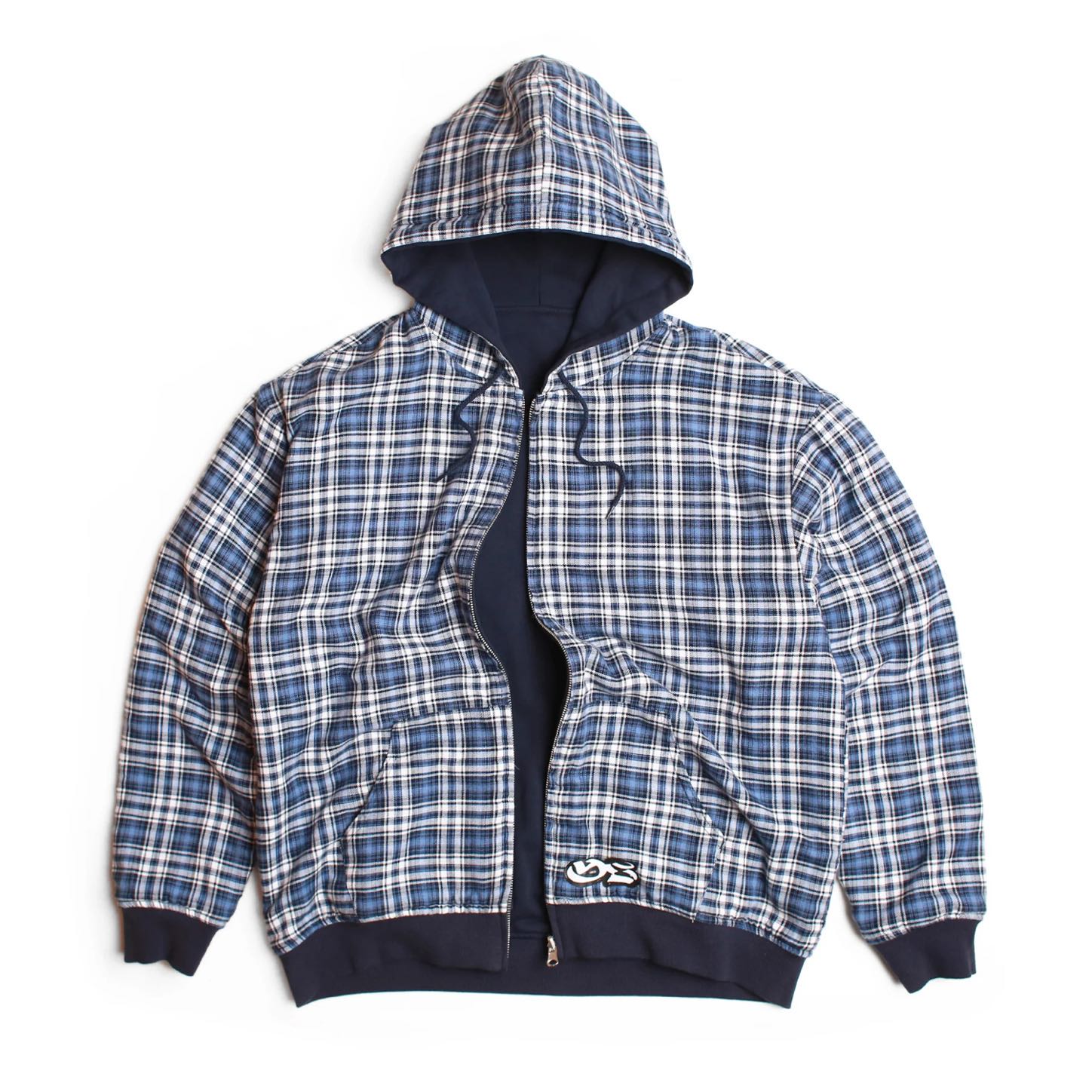 Yardsale Reversible Flannel Hoodie - blue Yardsale Reversible Flannel Hoodie - blue